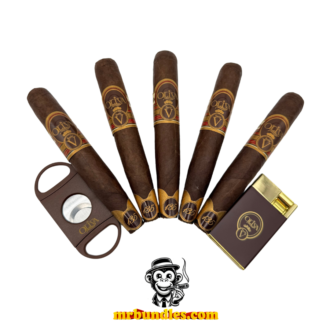Oliva 135th Anniversary 5 Count Bundle (Includes torch and cutter)