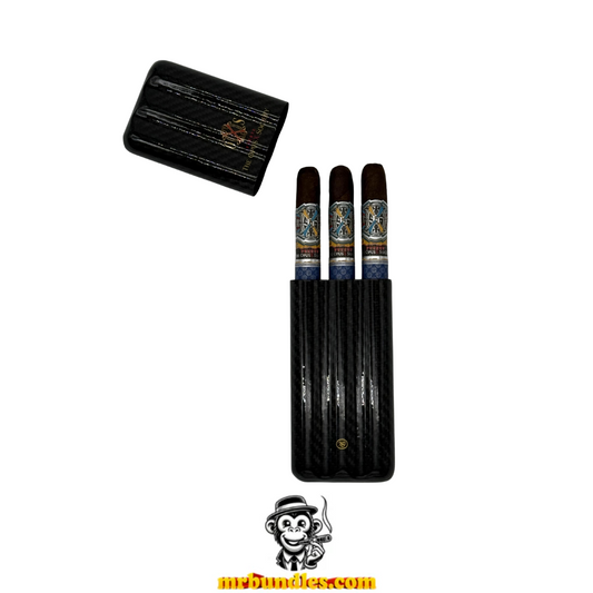 OpusX Society Carbon Fiber Cigar Case (with 3 Cigars)